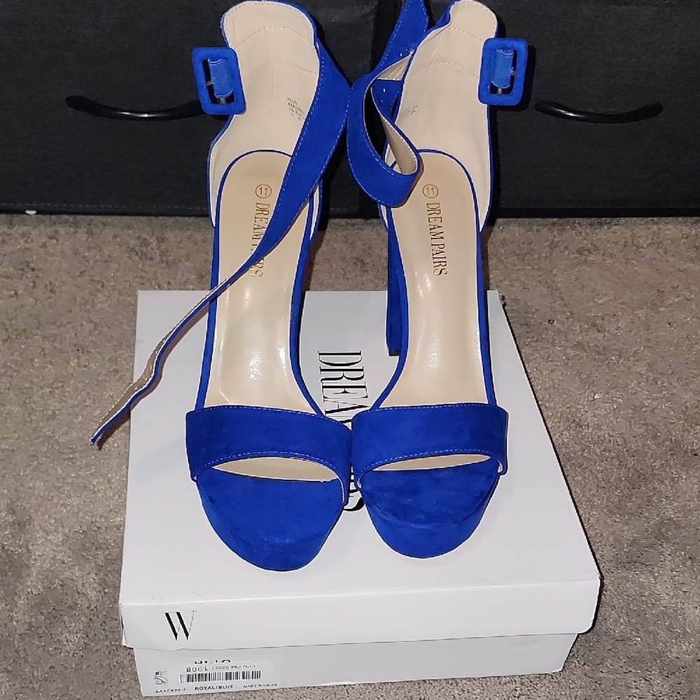 Dream Pairs Women's Blue Heels